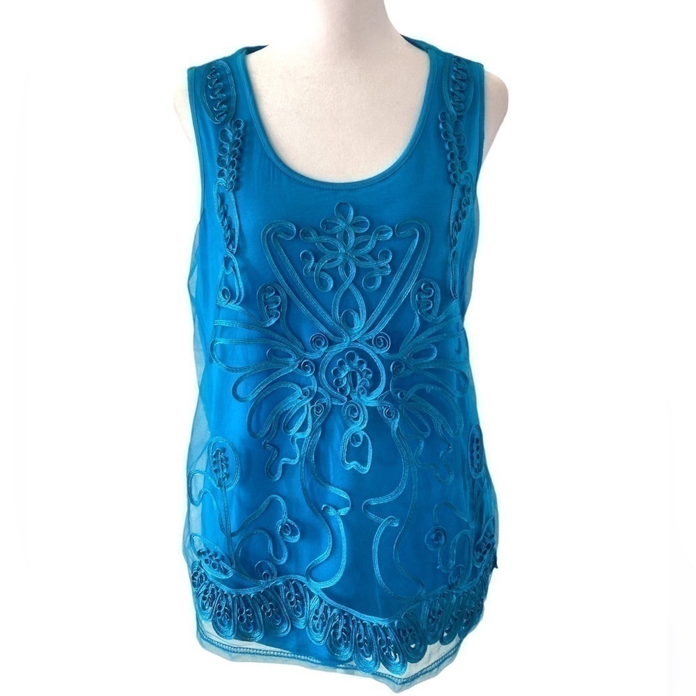 Forgotten Grace small tank top blue NWOT